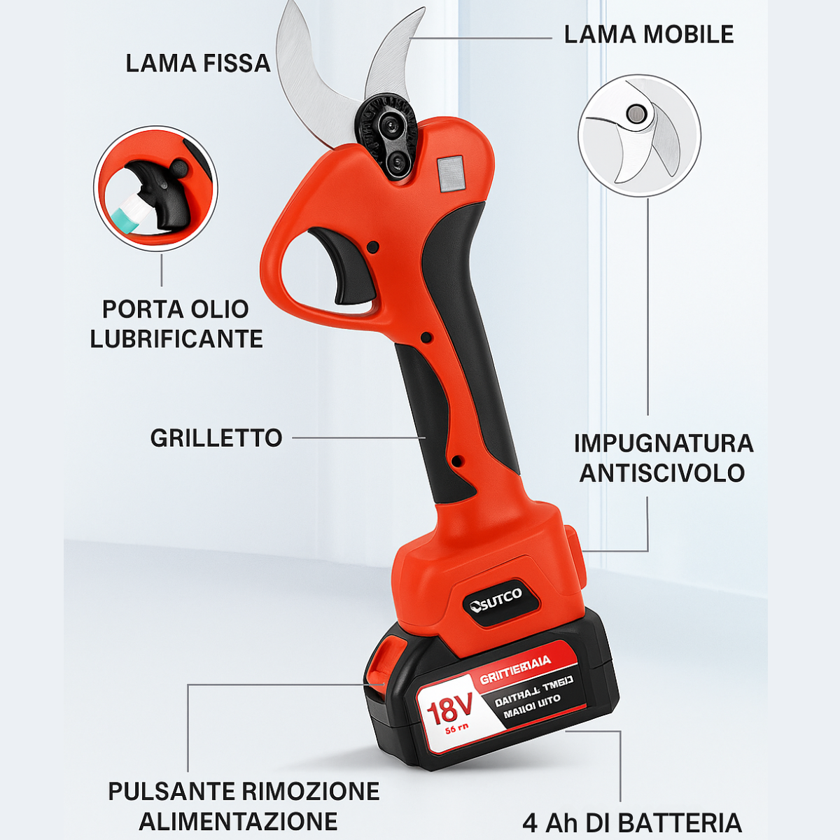 Cesoia Power X Charge 1500 watt + kit completo